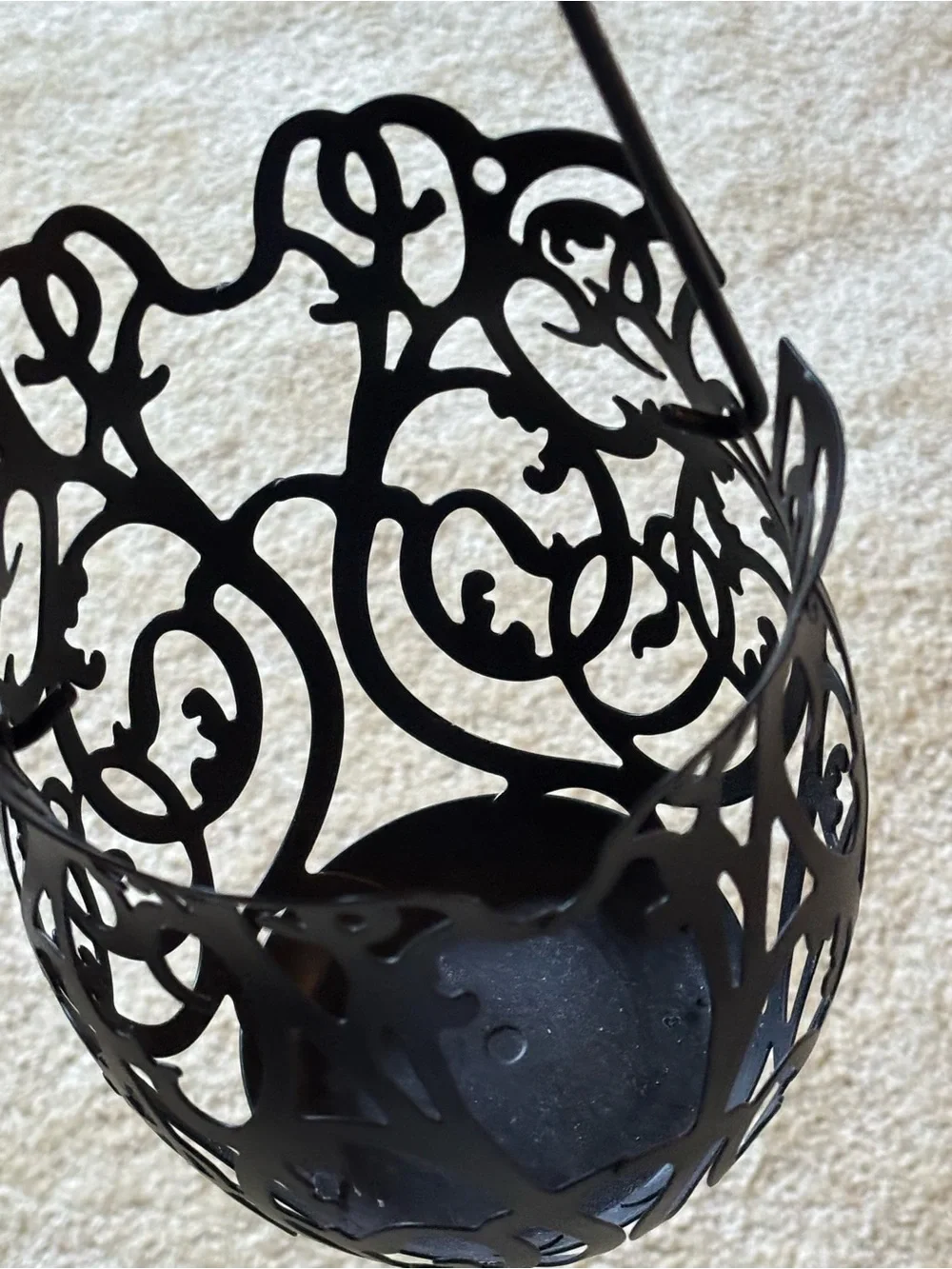 PartyLite Black Filigree Hanging Lantern